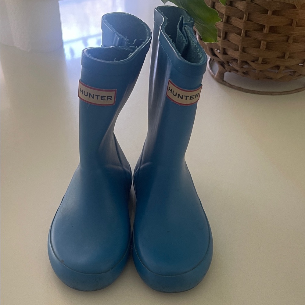 Hunter Kids- Blue Waterproof Rain Boots
